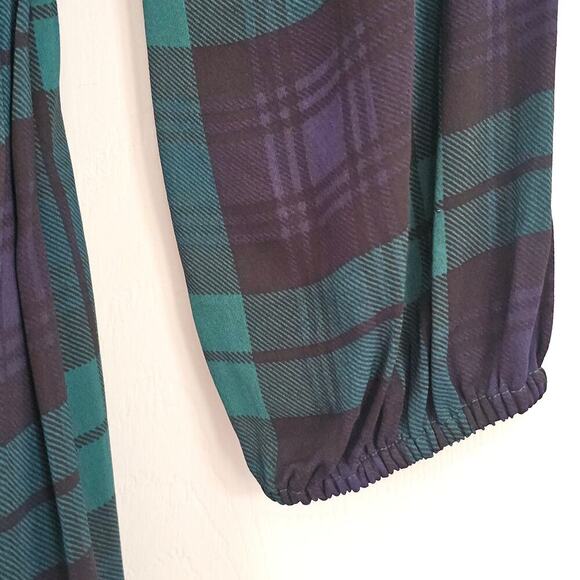 J. Crew Tartan Plaid Mini Dress 6 Preppy Green Party Flirty Classic Viscose Belt - Picture 6 of 9